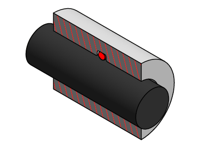 O-Ring verbaut als Stangendichtung