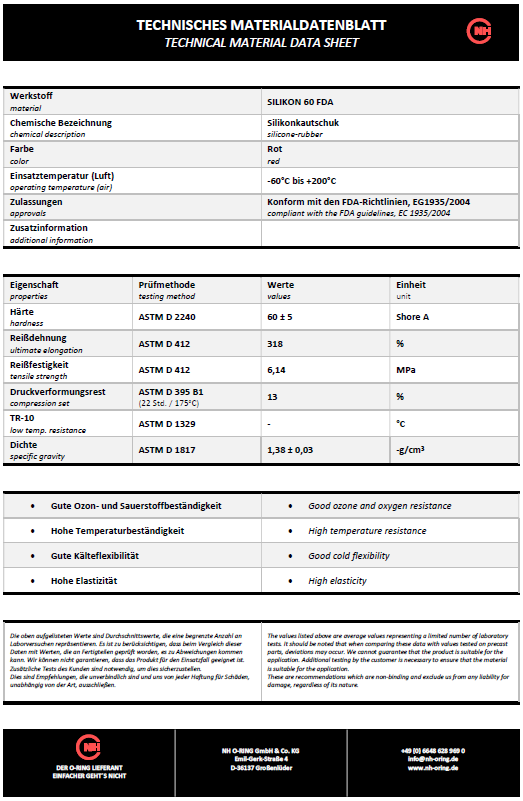 Datenblatt [NH] SILIKON rot 60° FDA-V2